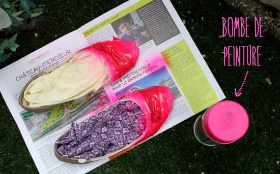 DIY ballerines néon