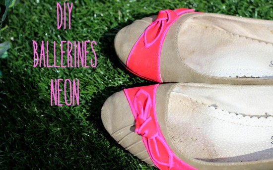 DIY ballerines néon