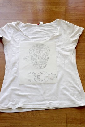 DIY t-shirt tête de mort