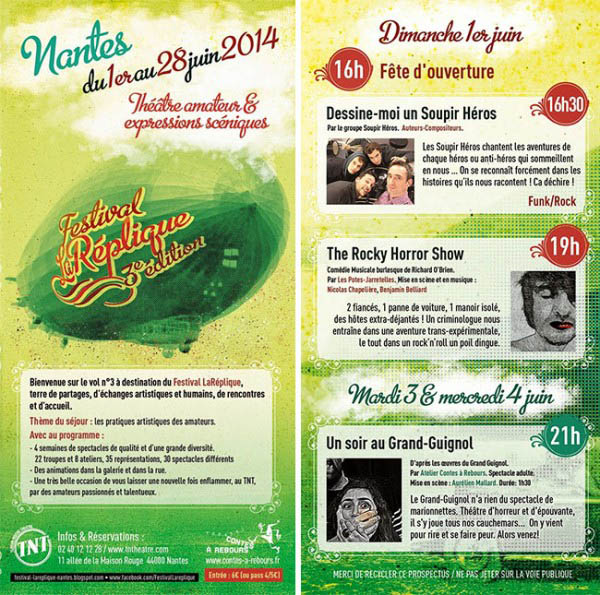 1ere page programme LaRéplique 2014