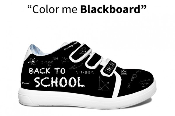 Color me Blackboard monkies shoes baskets effaçables